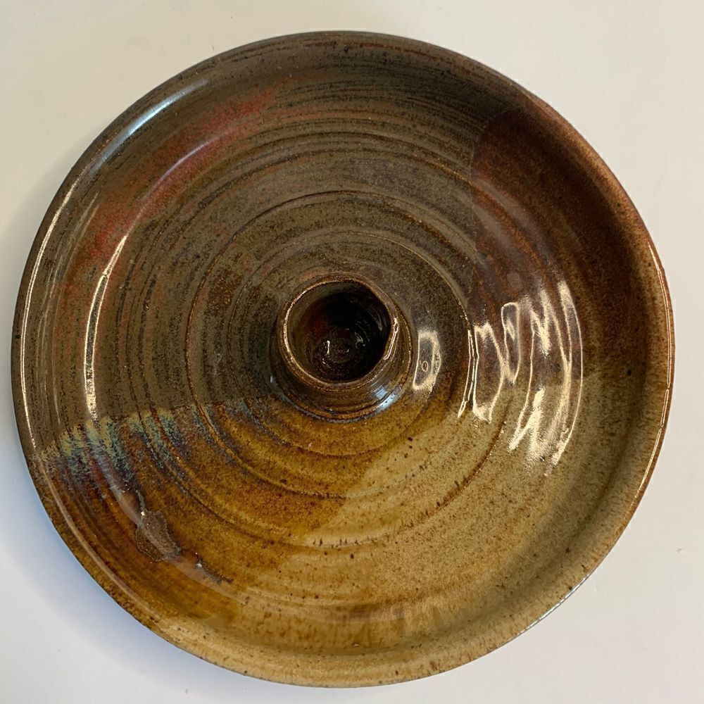 Unique Pottery Cheese and Toothpick Plate - Picture 2 of 4
